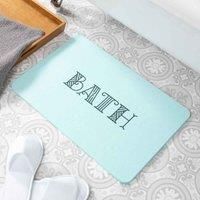 Bath Aqua Blue Stone Non Slip Bath Mat