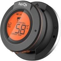 HerQs Dome - Grill Thermometer - Bluetooth Meat Thermometer - Includes 2 Probes - Digital Thermometer - With App and Temperature Alarm - Up to 4 Probes - For Oven, Grill, Pan, Hot Air Fryer