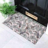 Artsy Doormats Green Giraffe Leaf Doormat (70 X 40Cm)