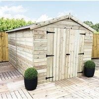 Marlborough 12 x 8 Premier Pressure Treated Apex Shed in Natural