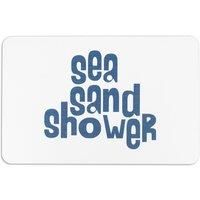 Sea Sand Shower White Stone Non Slip Bath Mat