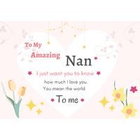 To Nan Bracelet Heart Tag + Message Box - Silver