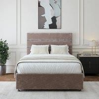 Bedmaster Seal Grey Naples Velvet 4 Drawer Divan Base King Size, Grey