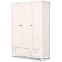 Premier Pure White 3 Doors Combination Wardrobe