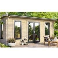 Power 18' x 10' Apex Log Cabin - Central Doors