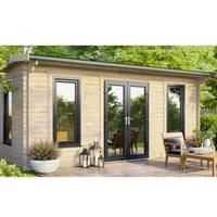 Power 18' x 12' Apex Log Cabin - Central Doors