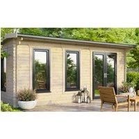 Power 18' x 14' Apex Log Cabin - Right Hand Doors