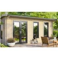 Power 18' x 14' Apex Log Cabin - Left Hand Doors