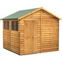 Power 8x8 Overlap Apex Shed