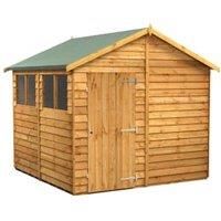 Power 8x8 Overlap Apex Shed