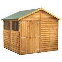 Power 8x8 Overlap Apex Double Door Shed