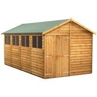 Power 16x8 Overlap Apex Double Door Shed