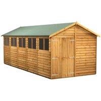 Power 20x8 Overlap Apex Double Door Shed