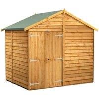 Power 6x8 Overlap Apex No Window Double Door Shed