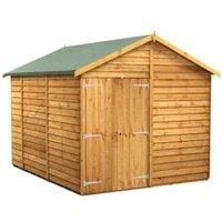 Power 10x8 Overlap Apex No Window Double Door Shed