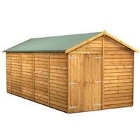 Power 18x8 Overlap Apex No Window Double Door Shed