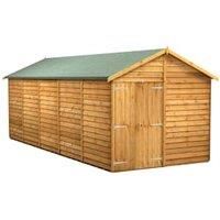 Power 20x8 Overlap Apex No Window Double Door Shed