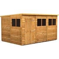 Power 12x8 Overlap Pent Shed
