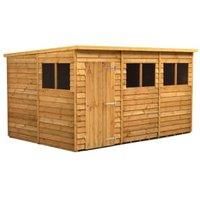 Power 12x8 Overlap Pent Shed