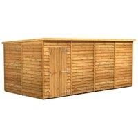 Power 16x8 Overlap Pent No Window Shed