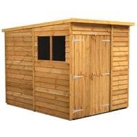 Power 6x8 Overlap Pent Double Door Shed