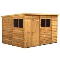 Power 10x8 Overlap Pent Double Door Shed