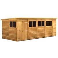 Power 18x8 Overlap Pent Double Door Shed