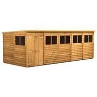 Power 20x8 Overlap Pent Double Door Shed