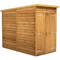 Power 4x8 Overlap Pent No Window Double Door Shed