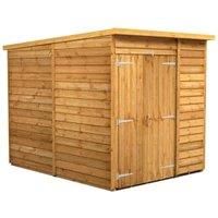 Power 6x8 Overlap Pent No Window Double Door Shed