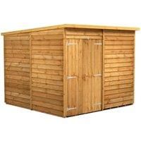 Power 8x8 Overlap Pent No Window Double Door Shed