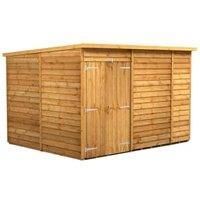 Power 10x8 Overlap Pent No Window Double Door Shed