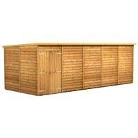 Power 20x8 Overlap Pent No Window Double Door Shed