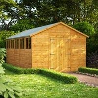 Power 20x10 Apex Double Door Shed