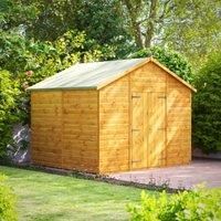 Power 8x10 Apex No Window Double Door Shed