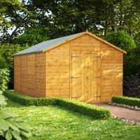 Power 16x10 Apex No Window Double Door Shed