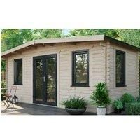 Power 8' x 18' Chalet Log Cabin - Centre Double Door