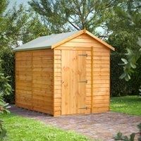 8X6 Power Overlap Apex Windowless Shed