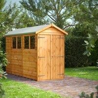 Power Sheds 10 x 4ft Double Door Apex Overlap Dip Treated Shed