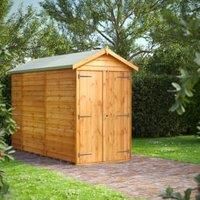 10X4 Power Overlap Apex Windowless Double Door Shed