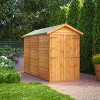 12X4 Power Overlap Apex Windowless Double Door Shed