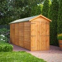 Power Sheds 18 x 4ft Double Door Apex Overlap Dip Treated Windowless Shed