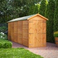 20X4 Power Overlap Apex Windowless Double Door Shed