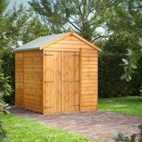 Power Sheds 6 x 6ft Double Door Apex Overlap Dip Treated Windowless Shed