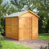 Power Sheds 8 x 6ft Double Door Apex Overlap Dip Treated Windowless Shed