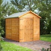 Power Sheds 8 x 6ft Double Door Apex Overlap Dip Treated Windowless Shed