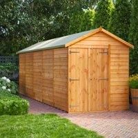 20X6 Power Overlap Apex Windowless Double Door Shed