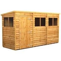 Power Sheds 12 x 4ft Pent Overlap Dip Treated Shed