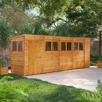 18X4 Power Overlap Pent Shed