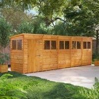 20X4 Power Overlap Pent Shed